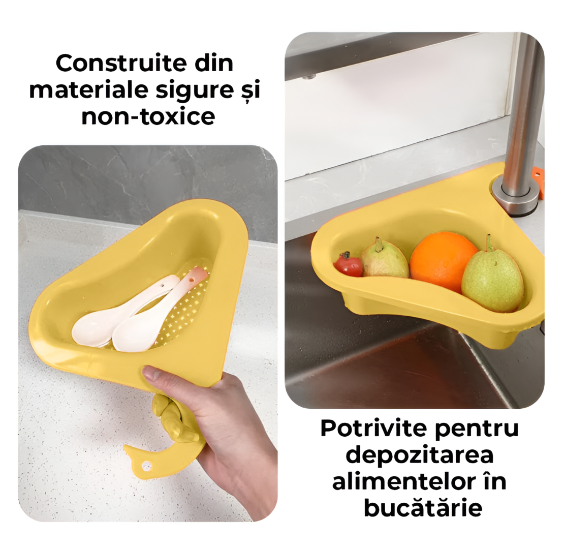 Cosulet de Scurgere Neo™ pentru Chiuveta, Forma de Lebada, Prindere de Baterie, Galben