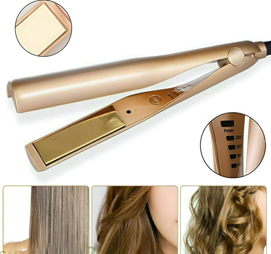 Placa de Par Ceramic Gold NEO™, 2 in 1, pentru Ondulat si Indreptat