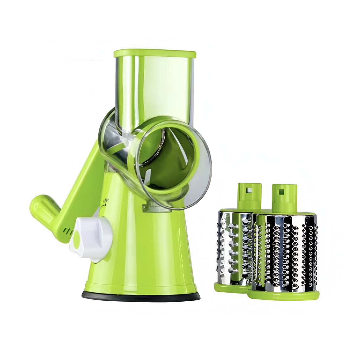 Razatoare Manuala cu 3 Lame Rotative din Inox, pentru Legume, Branzeturi, Nuci, Fructe, 11 x 6 x 23 cm, Verde, Neo™