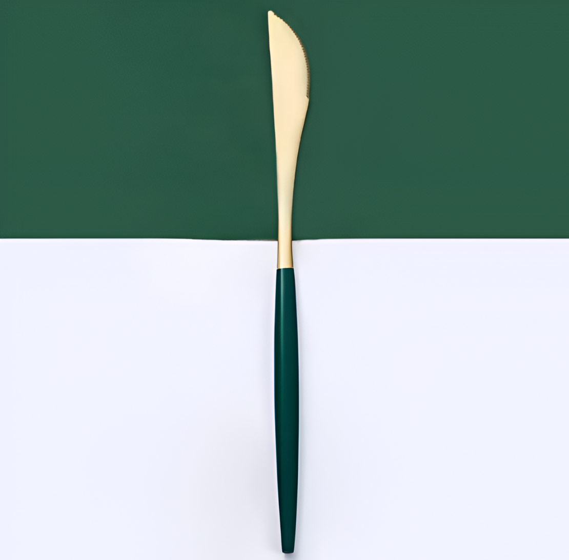 Set Tacamuri in Stil Portughez, 24 piese, din Otel Inoxidabil, Auriu/Verde, Neo™