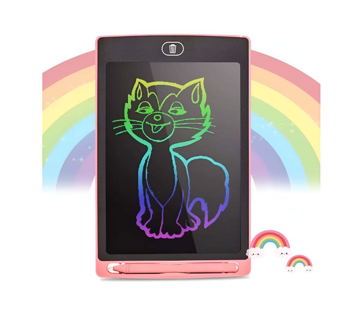 Tableta Digitala Color 12 inch, de Scris si Desenat cu Ecran LCD, pentru Copii, 29 cm, Roz, Neo™
