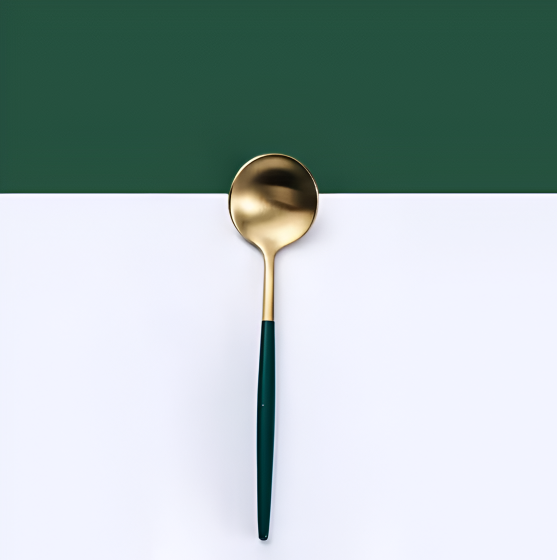 Set Tacamuri in Stil Portughez, 24 piese, din Otel Inoxidabil, Auriu/Verde, Neo™