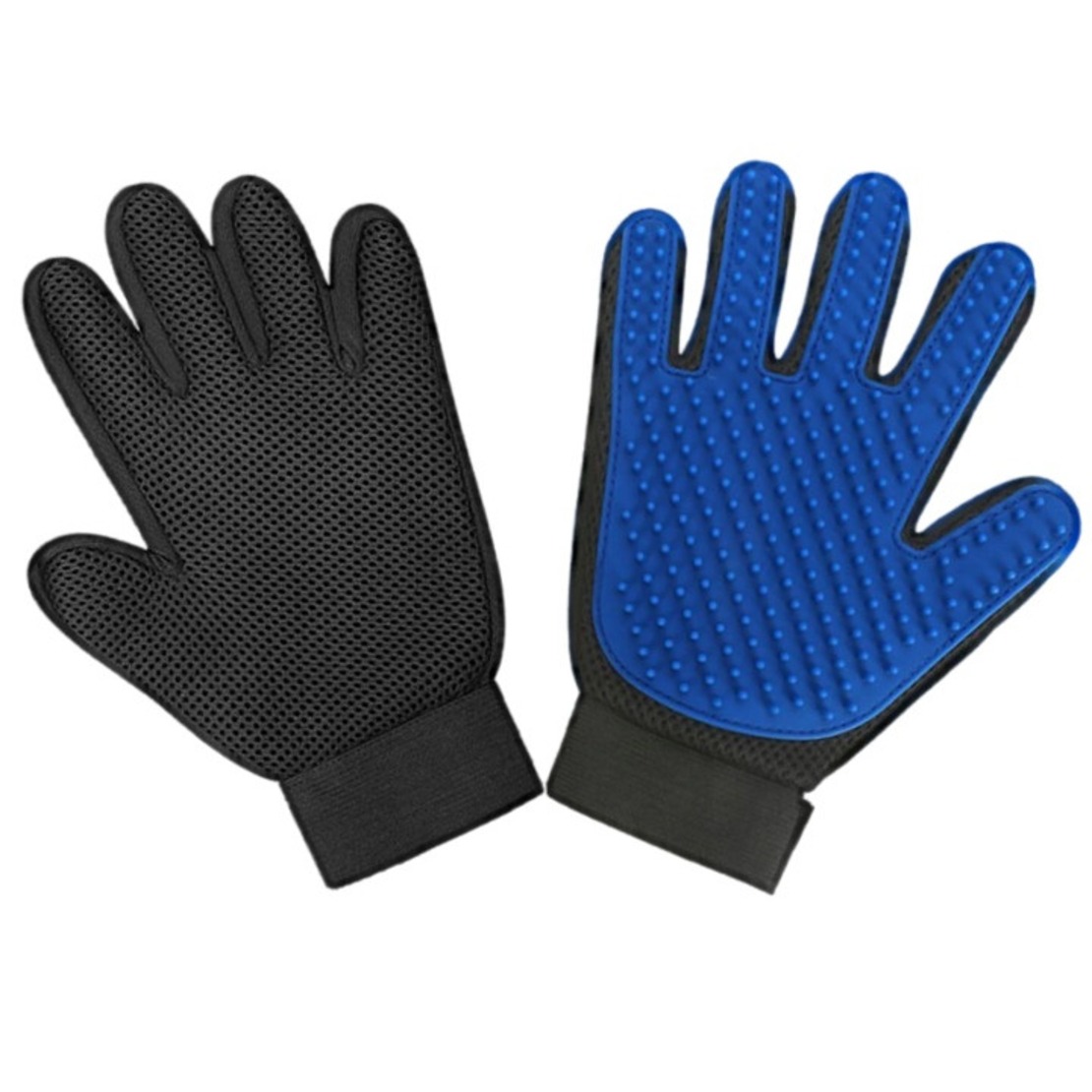 Mansa pentru pieptanat, Bubusiowo, Pentru caine/pisica, Dreapta, 25cm, Albastru/Negru