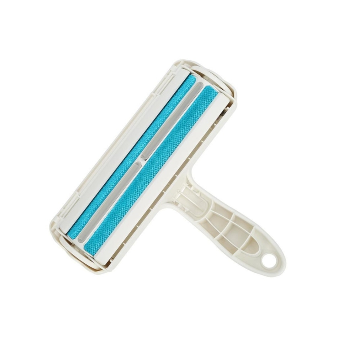 Set Format din Perie cu Rola si barete de cauciuc, Neo™ Pet®, cu compartiment pentru colectarea blanii si parului si Manusa de periat blana Neo™ Pet® cu peri din silicon pentru caini, pisici, iepuri, Pentru mana dreapta, Albastru si negru