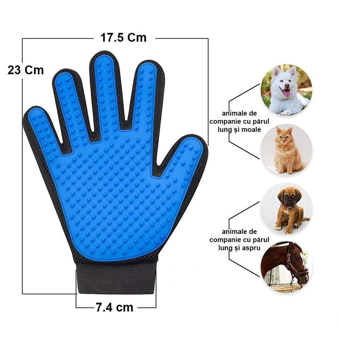 Manusi pentru Periat si Masat Animale de Companie, Set