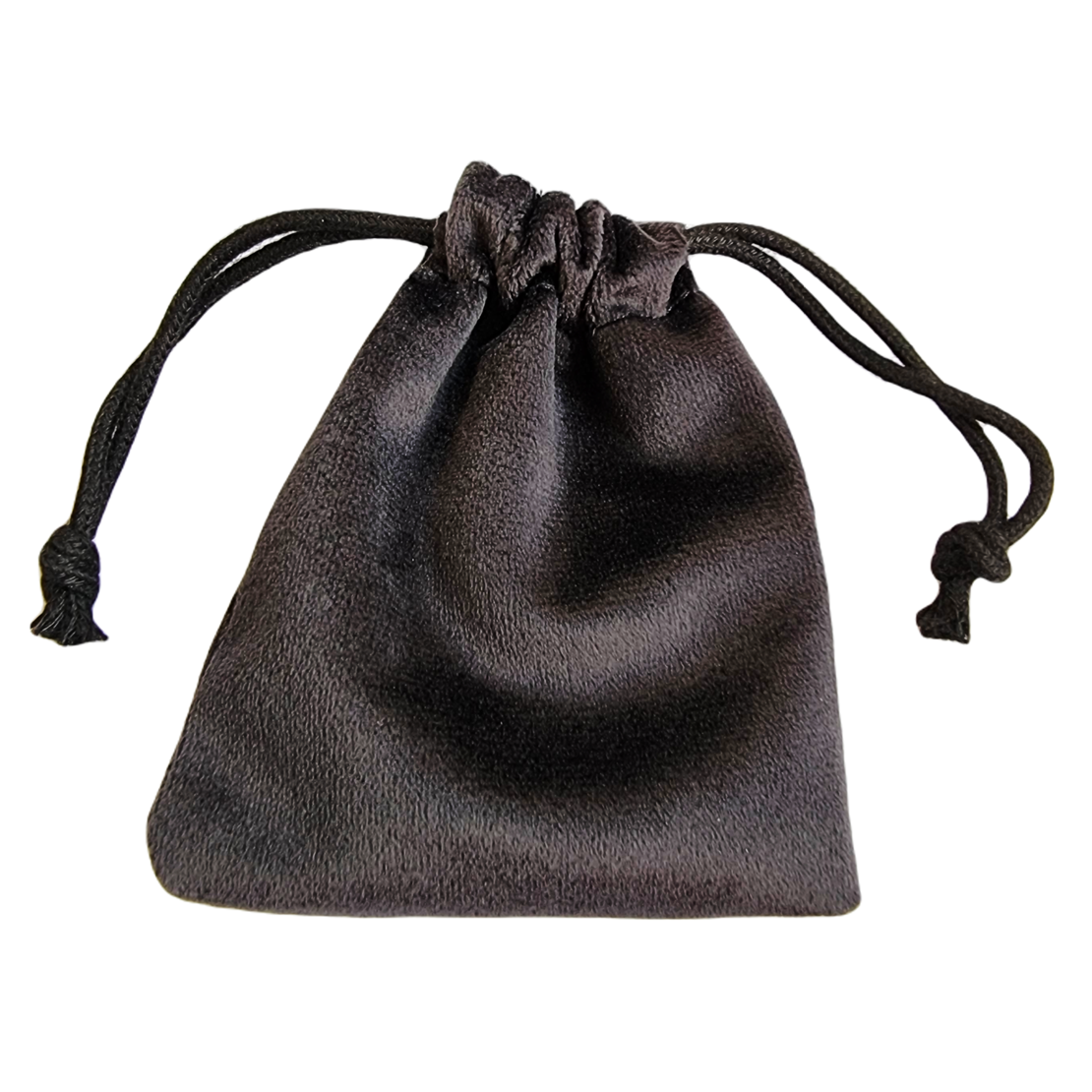 Saculet Premium Neo™ pentru bijuterii, din velur tip catifea cu snur, negru 8x10 cm