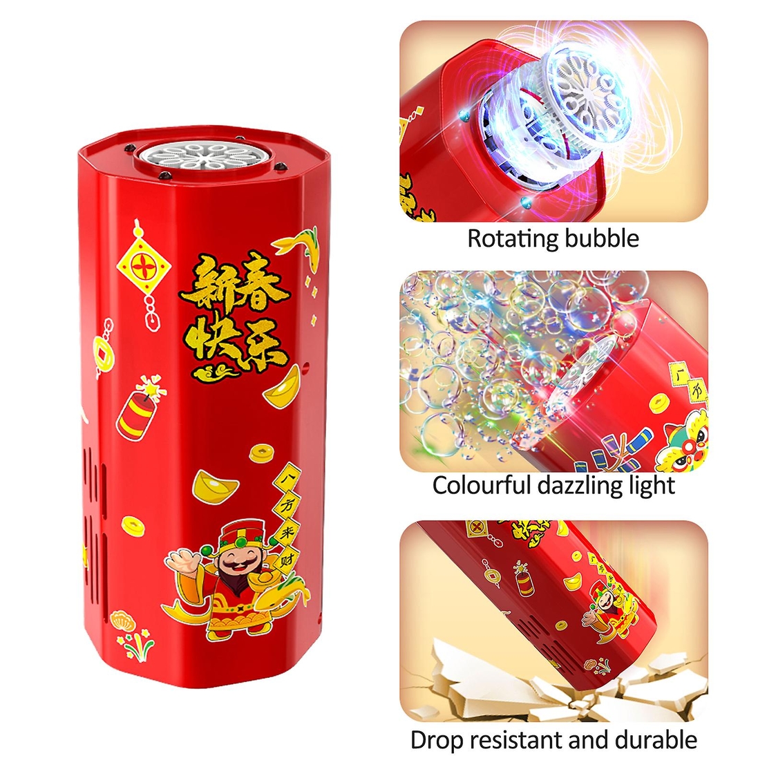 Masina de facut baloane, jucarie cu efect de artificii, cu abtibilduri ornamentale, Neo™ Kids®, Rosie