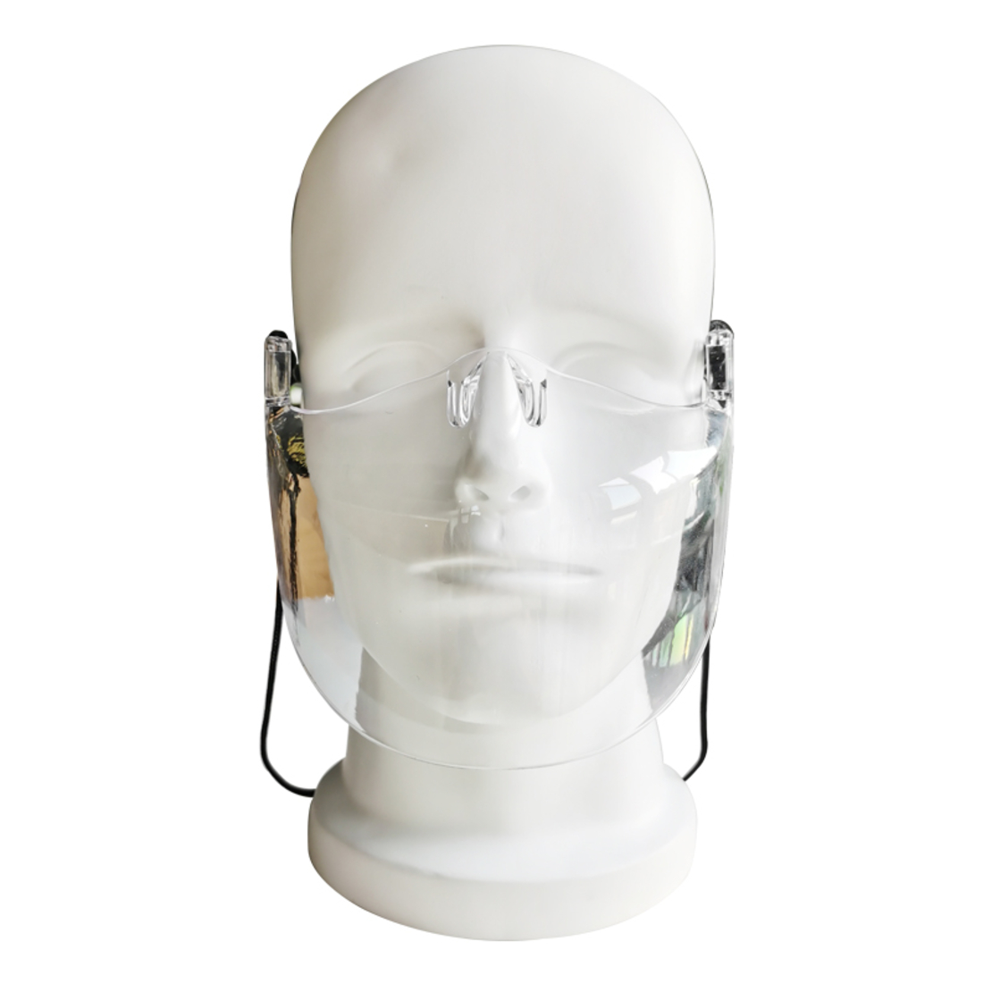 Masca protectie Profesionala, rama transparenta, brate negre, usoara, dezinfectabila, reutilizabila, fashion, Neo Mask Plus Pro policarbonat