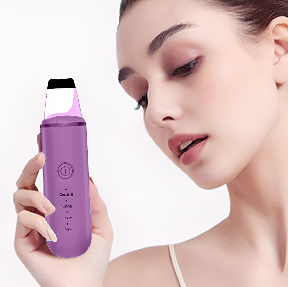 Aparat de curatare faciala cu ultrasunete NEO™, lifting ten, skin scrubber, indepartare puncte negre, hidratare, peeling, Mov