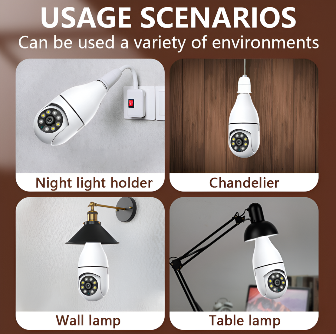 Camera IP PTZ Wireless NEO™, cu Viziune de noapte Audio bidirectional, Urmarire Automata, E27, Tip Bec, Wifi 4MP
