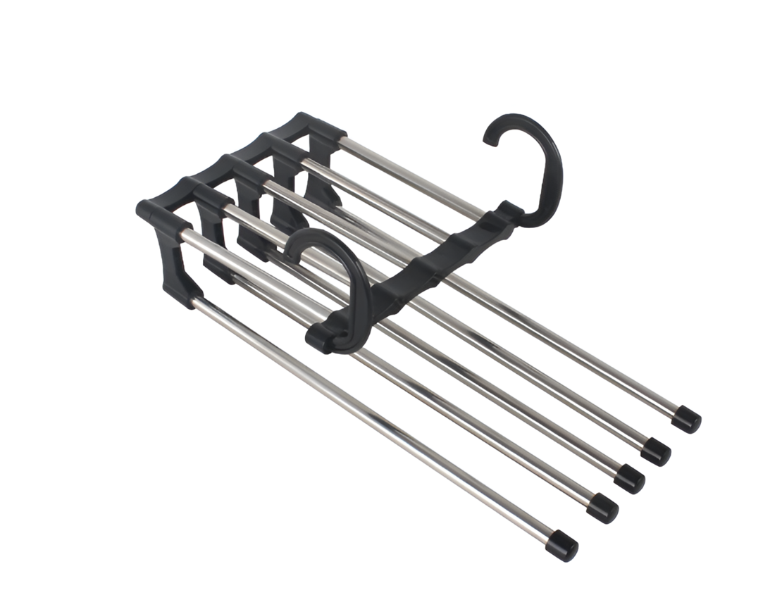 Umeras Neo™ pentru Pantaloni/Prosoape, Tip Cascada, 5 brate Extensibile, Negru