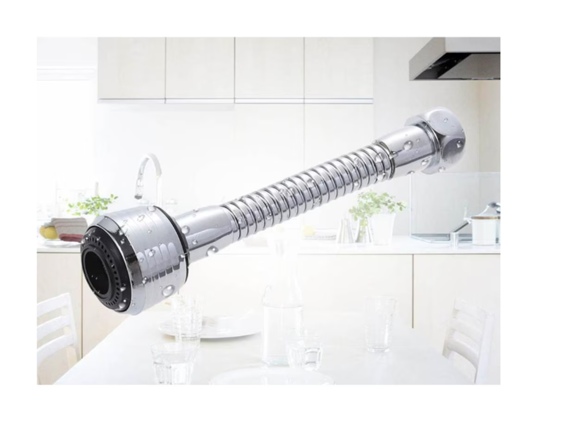 Prelungitor Universal Neo™ pentru Robinet 13 cm, 2 Fluxuri, Argintiu