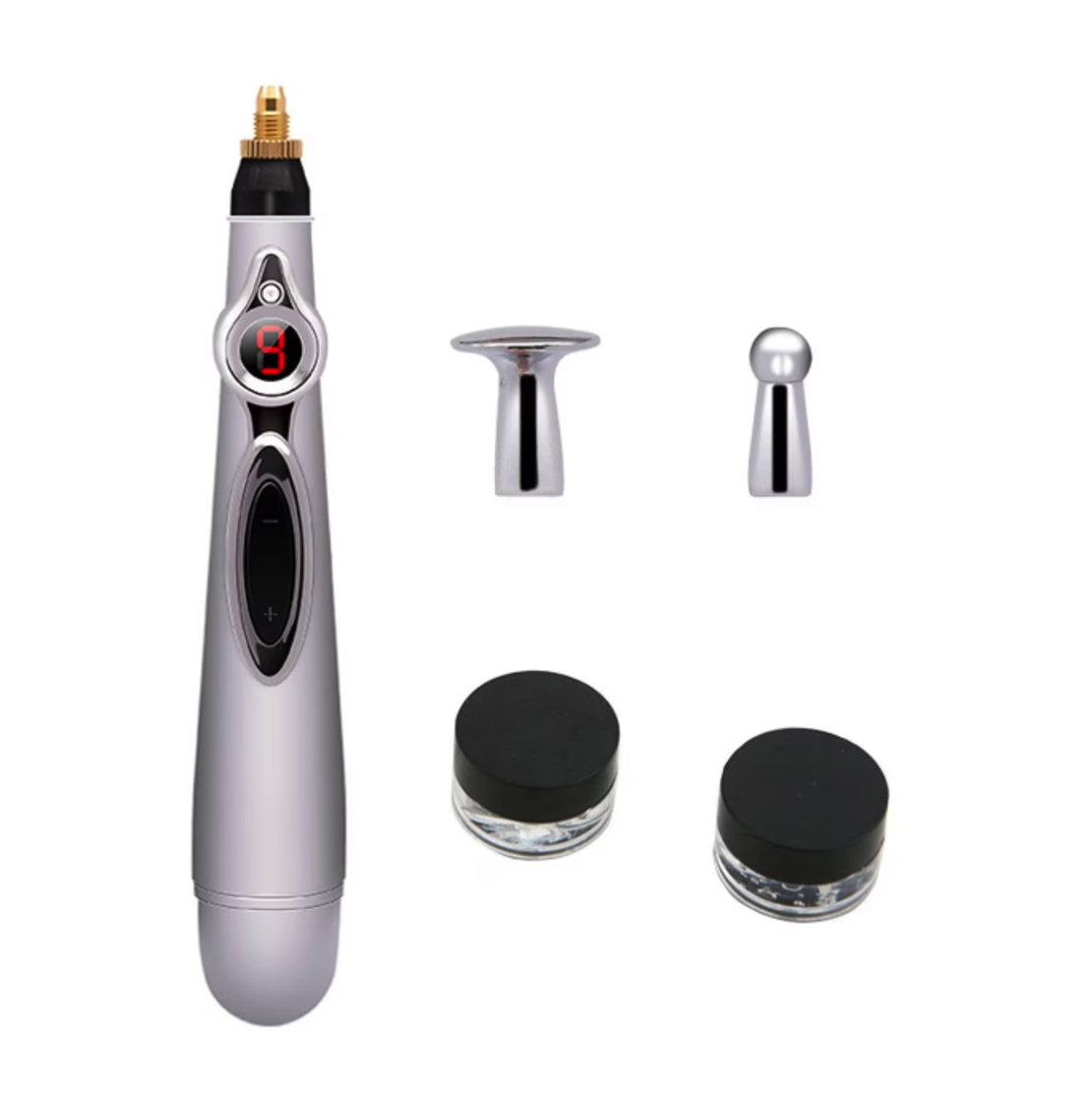 Stilou EMS NEO™, acupunctura fara ace, 2 capete incluse, cu afisaj digital