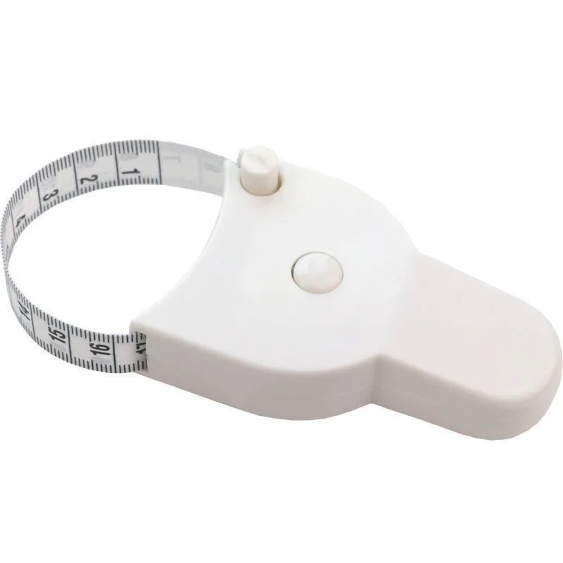 Ruleta pentru talie, ABS/PVC, 150 cm, Alb