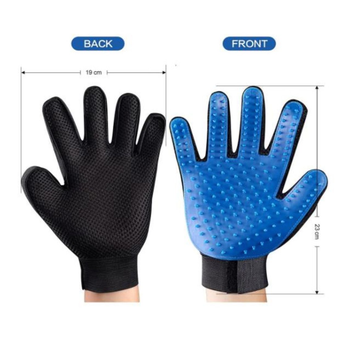 Manusa de Periat si Masaj, Silicon, Albastru/Negru
