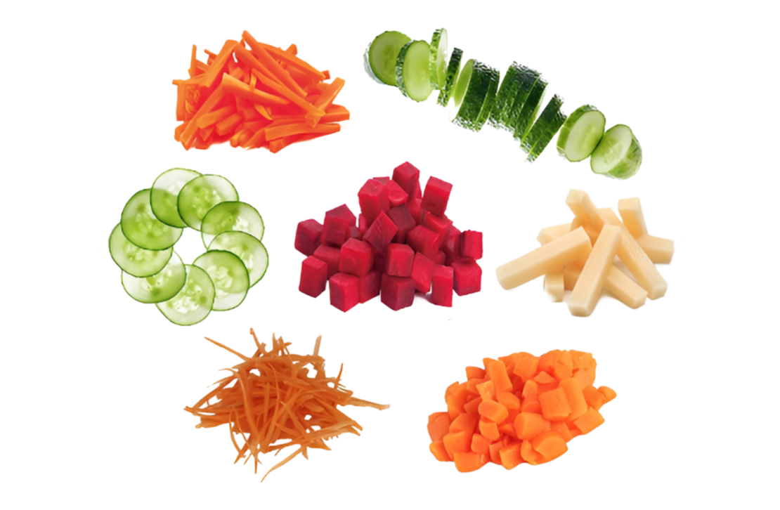 Feliator de Legume Neo™, Pliabil, 4 functii, Tava de Colectare, Verde