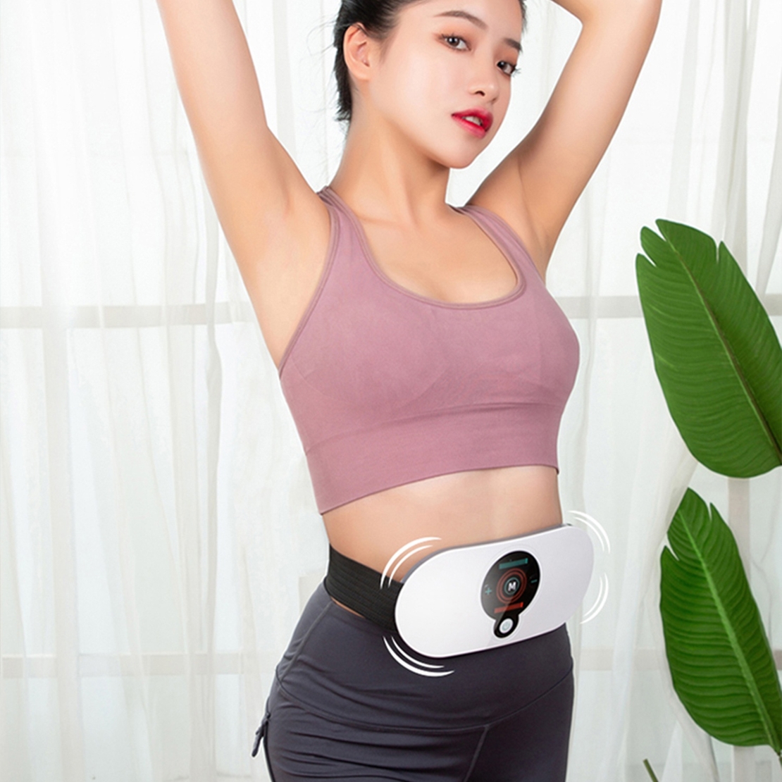 Centura Masaj cu electrostimulare si infrarosu, Neo™ Premium, cu 5 programe de masaj si 18 niveluri de intensitate, pentru slabit, tonifiere si masaj abdomen, fese, coapse, spate