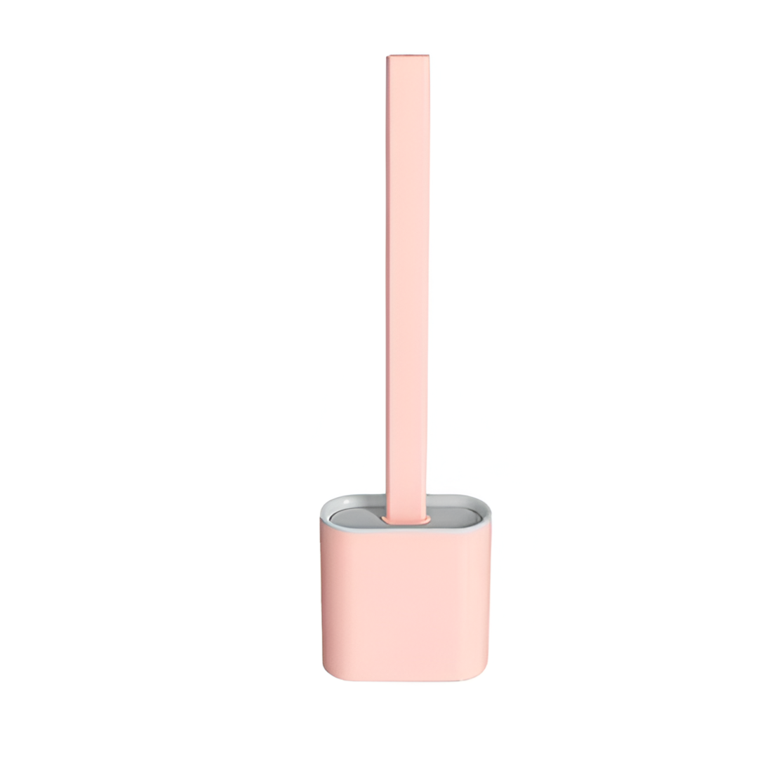 Perie de Silicon pentru Toaleta. cu Suport din Plastic, Aspect Modern, Roz, Neo™