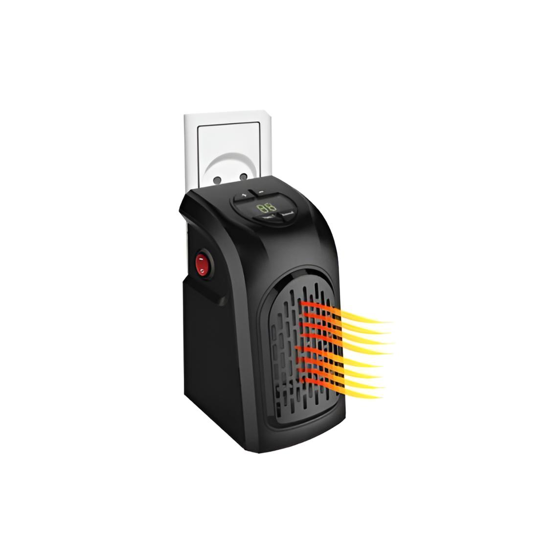 Radiator Termoceramic NEO™ de Priza - Putere de 400W, Termostat si Display LED, 2 Viteze, Culoare Neagra