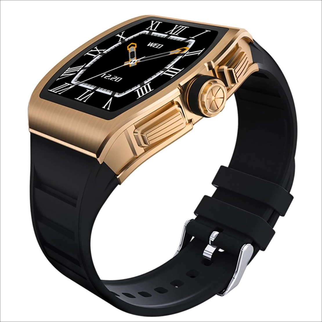 Ceas Smartwatch Neo™ Smart Wear Premium, Auriu, Display IPS, Calorii, Puls, Tensiune Arteriala, Saturatie Oxigen Din Sange, Impermeabil