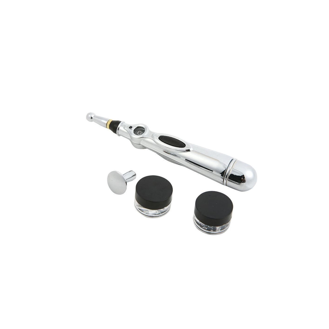 Stilou EMS, acupunctura fara ace, 2 capete incluse, cu afisaj digital,Argintiu