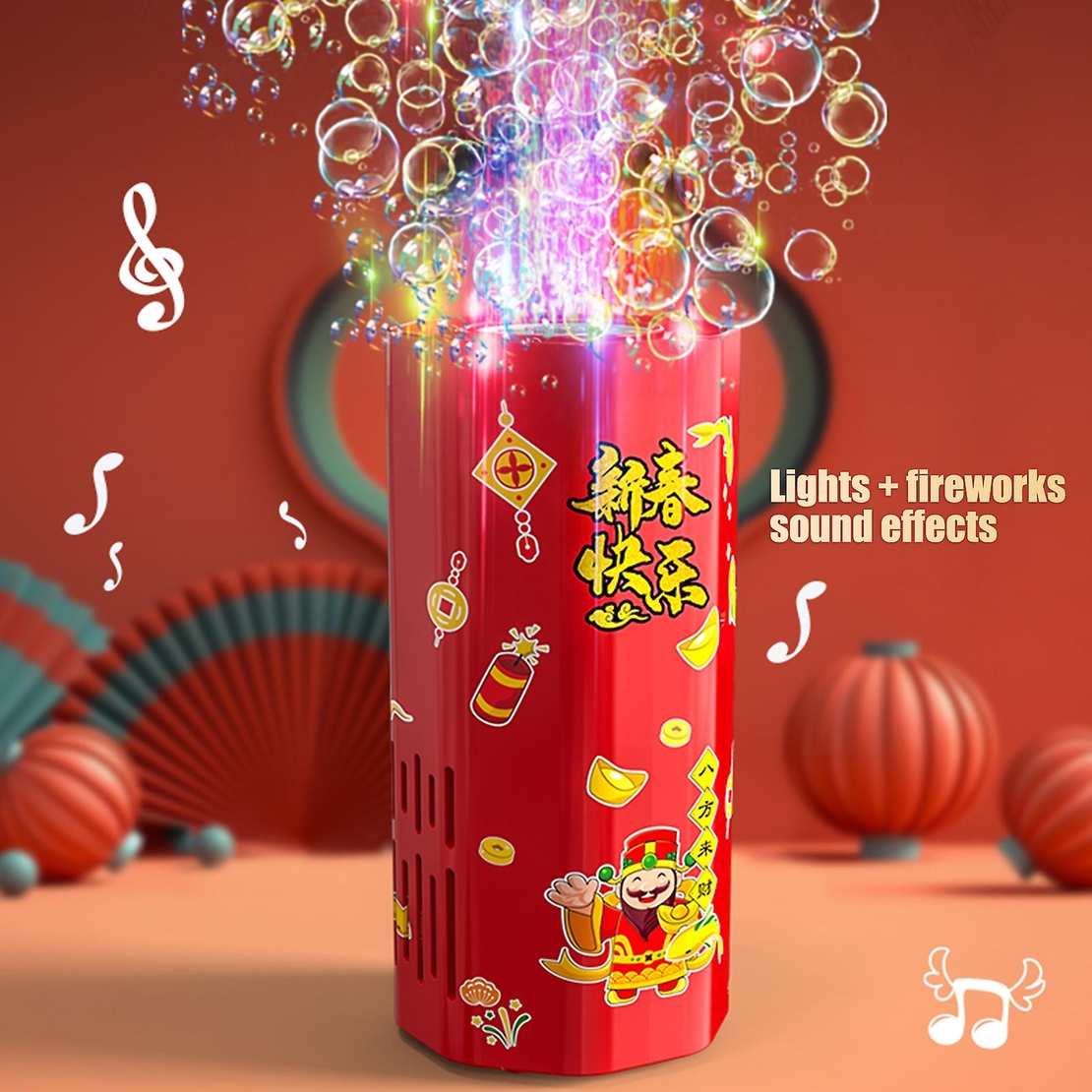 Masina de facut baloane, jucarie cu efect de artificii, cu abtibilduri ornamentale, Neo™ Kids®, Rosie