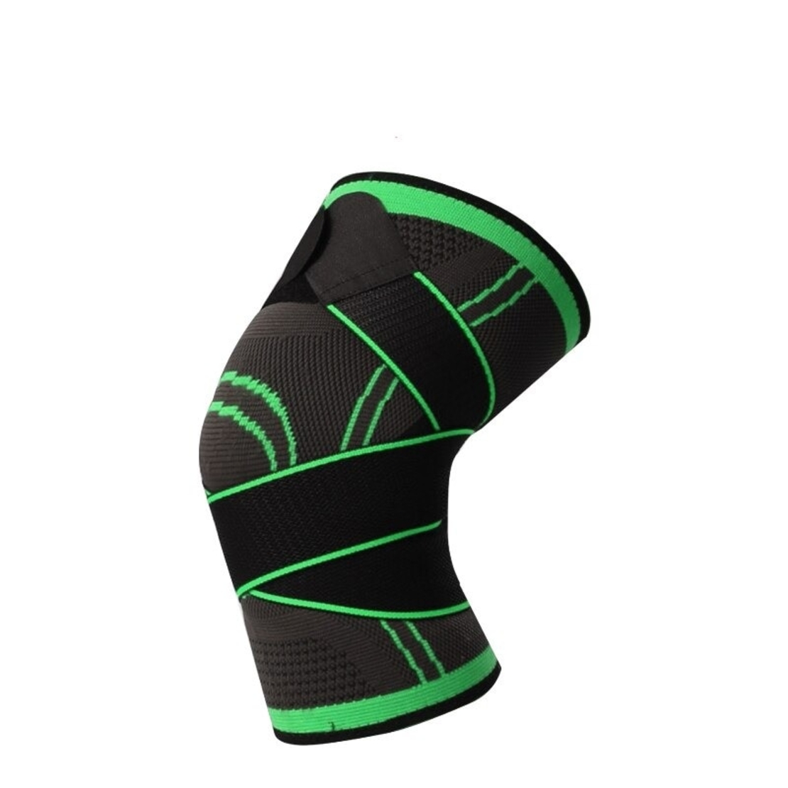Genunchiera elastica ajustabila cu bretele elastice, bandaj cu compresie respirabila, 1 bucata verde cu negru marime L, Neo™