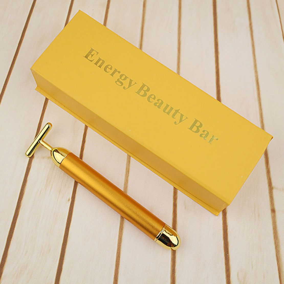 Aparat lifting facial NUODWELL, 24 K Energy Beauty Bar, semiprofesional, impotriva ridurilor, cu vibromasaj