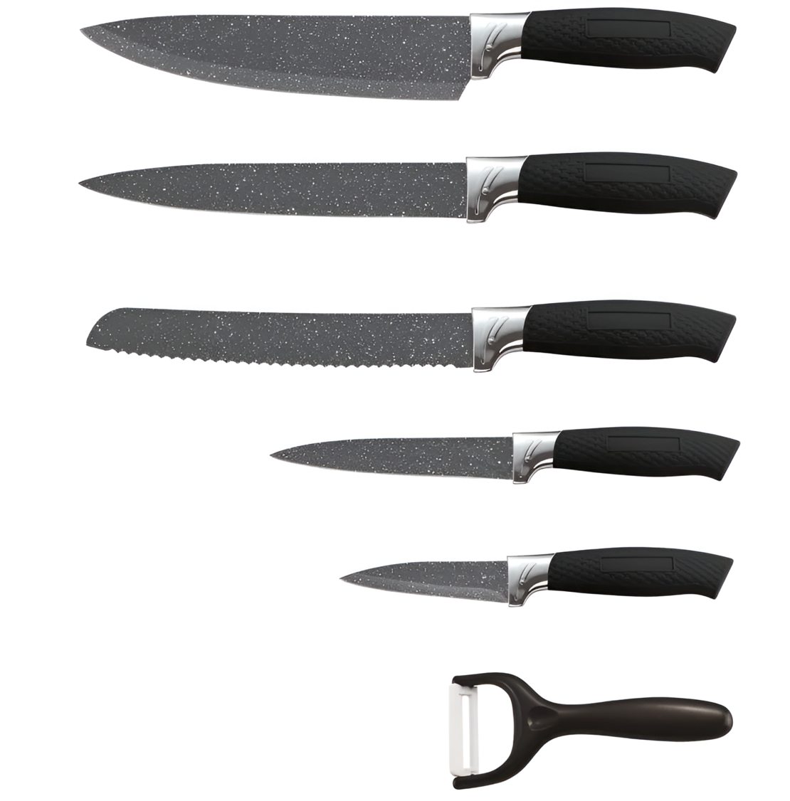 Set de cutite din 6 piese NEO™ BH-5258, Lama din Granit, Maner Soft Touch