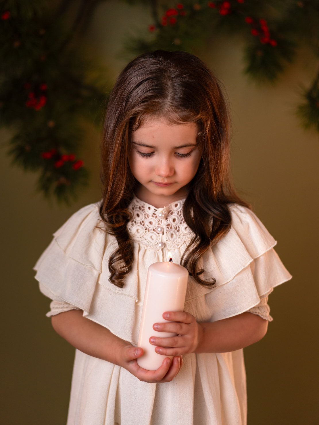 Rochiță din pânză topită fină pentru fetițe, model TAISIA