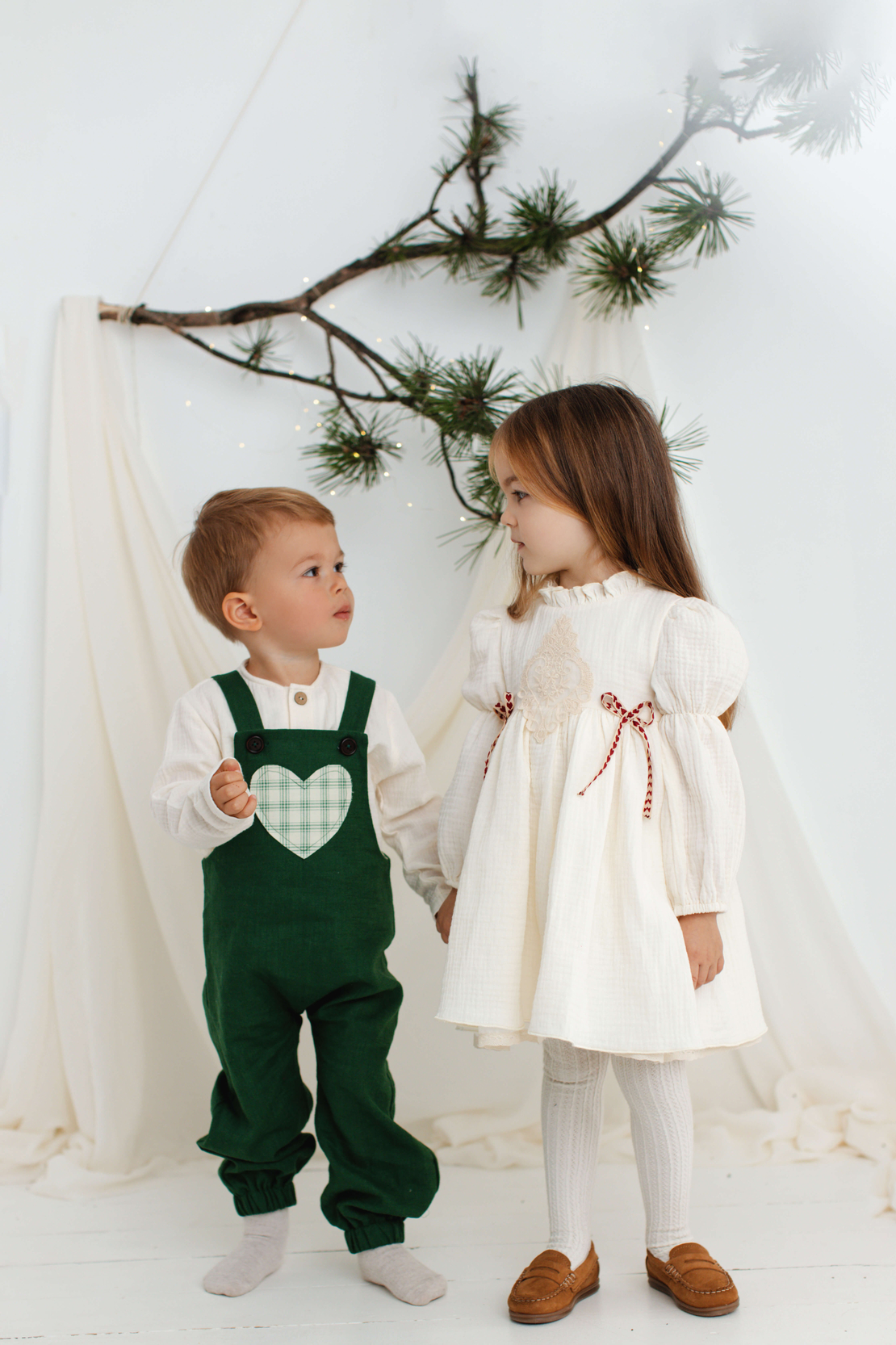 Rochita din muselina organica pentru fetite, model ZAIA