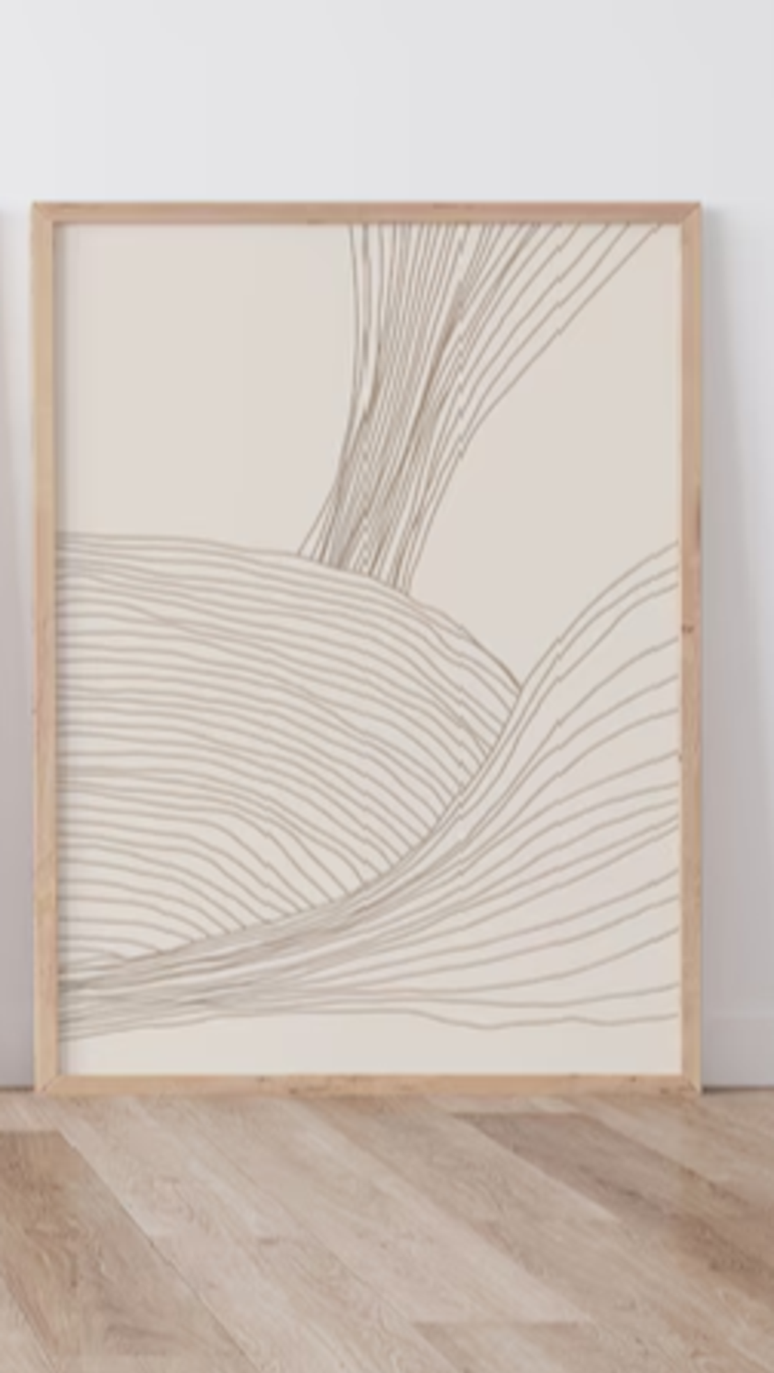 Tablou, Ramă Bej, Model minimalist boho, 30x40 cm