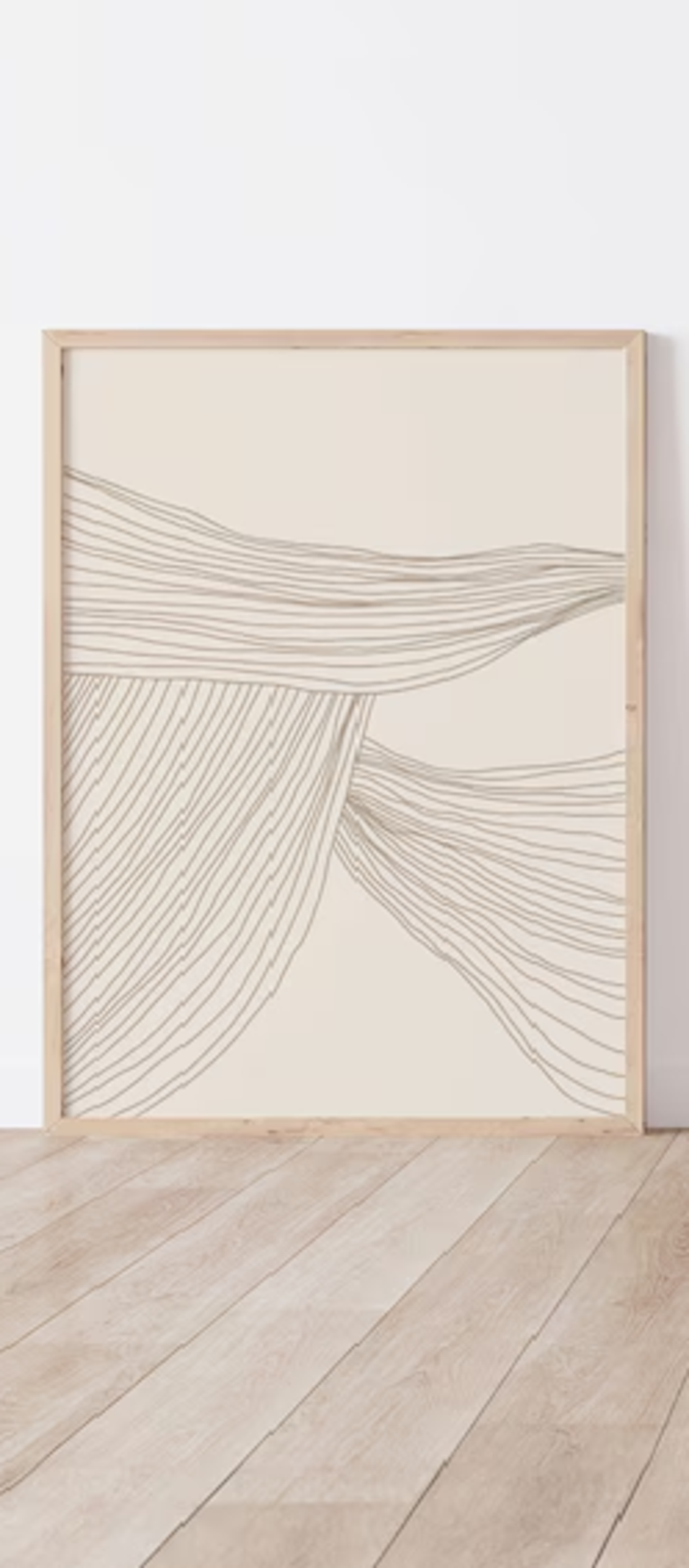 Tablou, Ramă Bej, Model minimalist scandinav, 30x40 cm