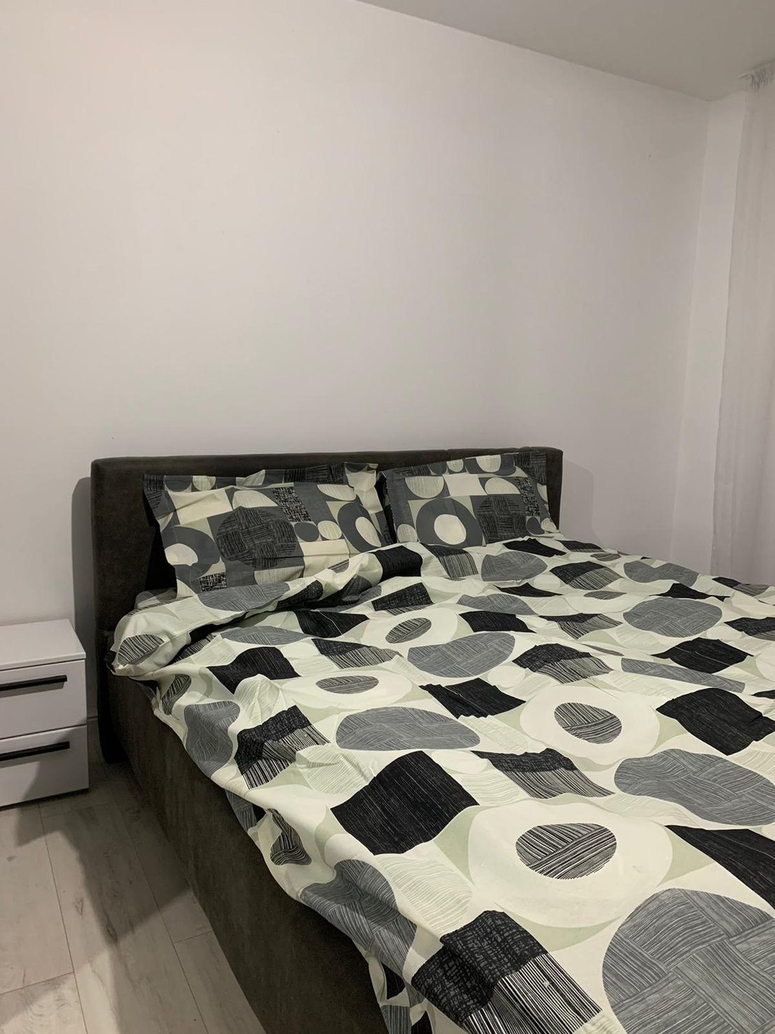 Lenjerie pat, Milano Collection, 4 piese, Alb-negru