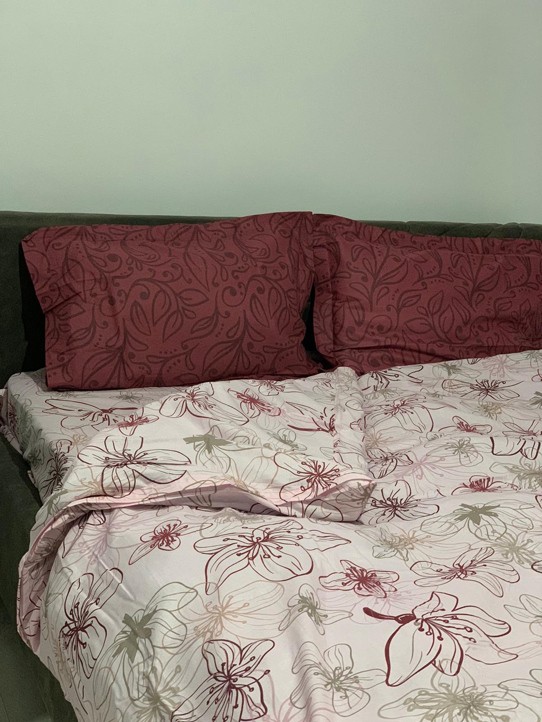 Lenjerie pat, Milano Collection, 4 piese, Model floral