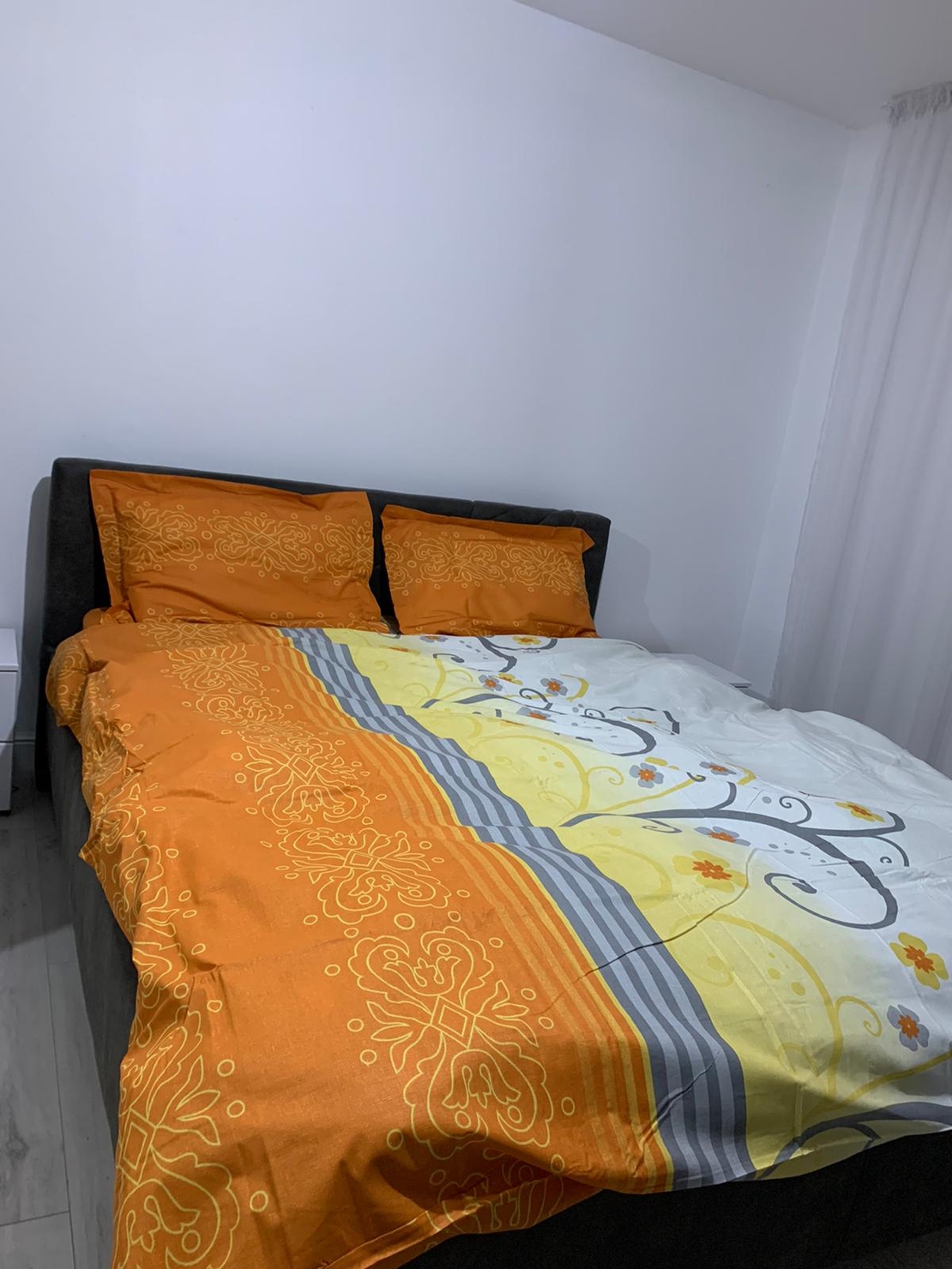 Lenjerie pat, Milano Collection, 4 piese, portocaliu