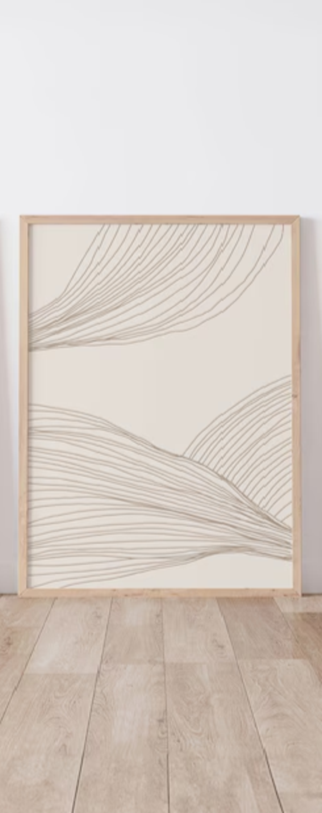 Tablou, Ramă Bej, Model minimalist, 30x40 cm