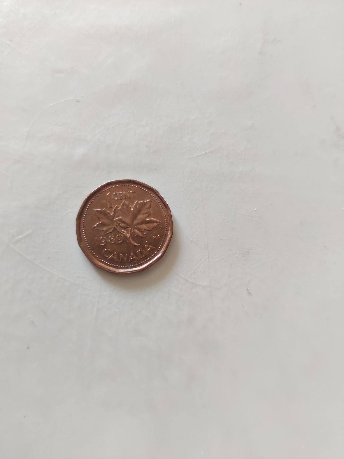 One cent, Canada, 1989