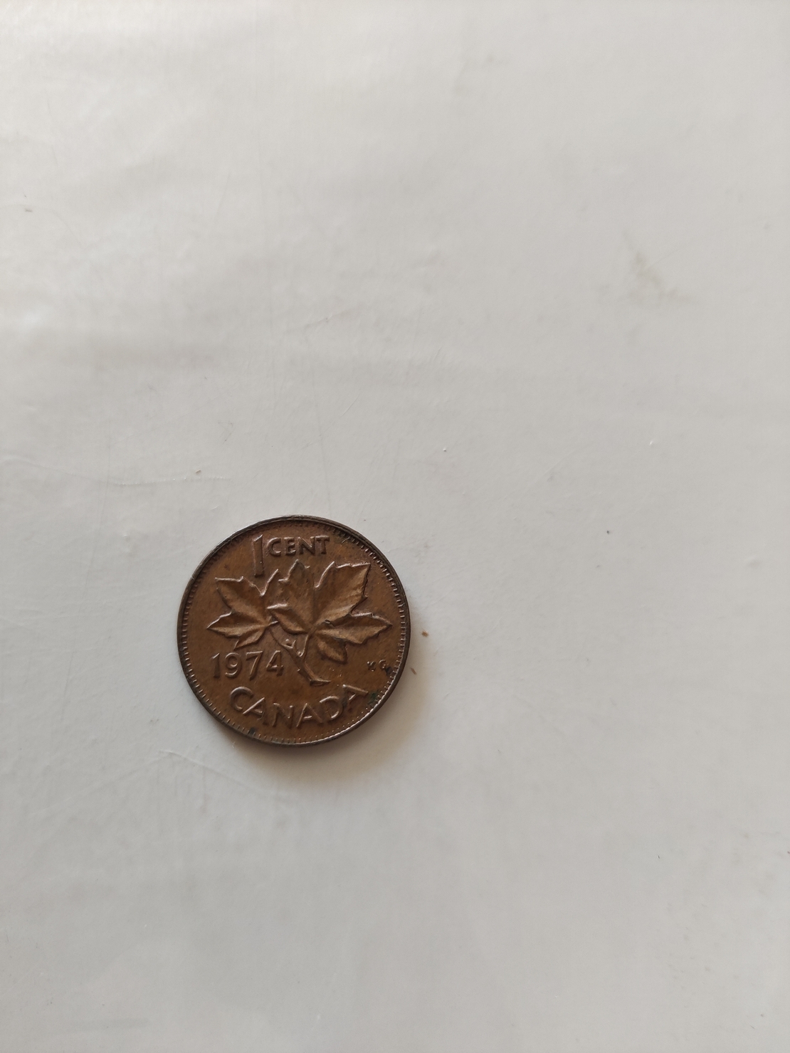 One cent, 1974, Canada