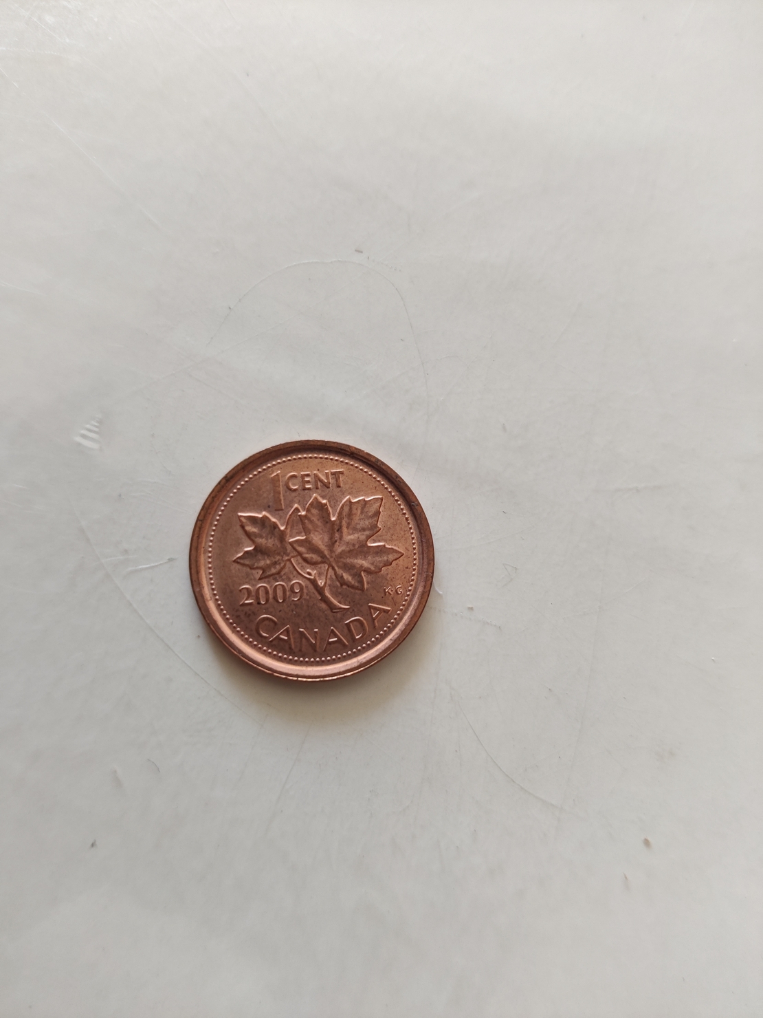 One cent, 2009, Canada