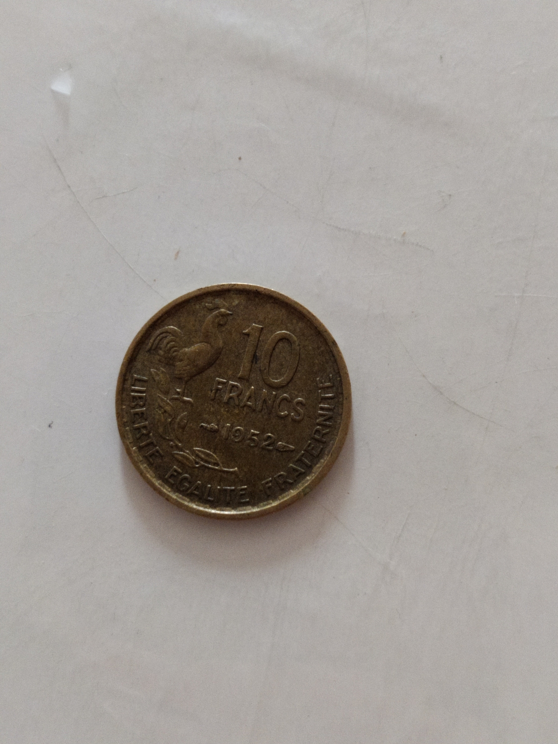 10 francs, 1952