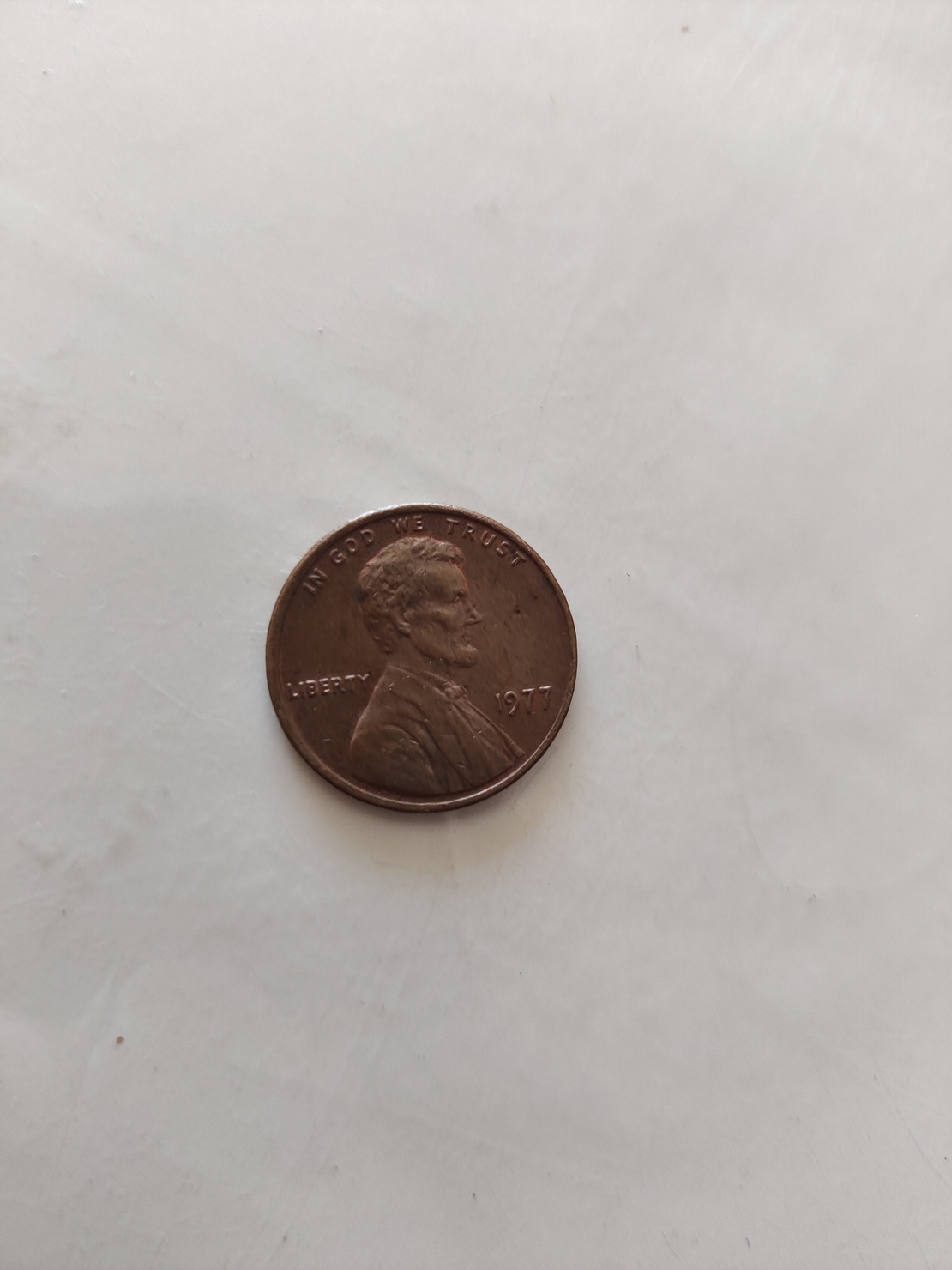 One cent, 1977