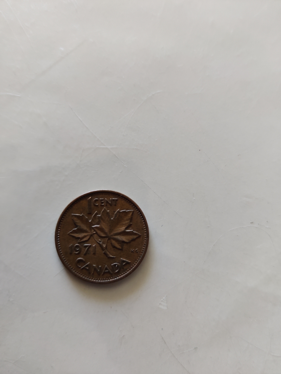 One cent, Canada, 1971