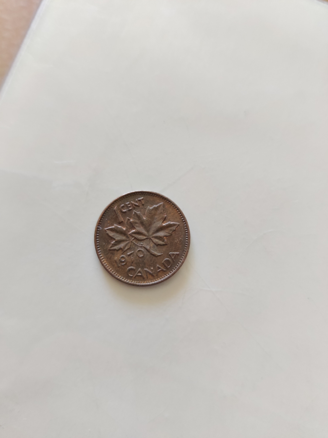 One cent, Canada, 1970