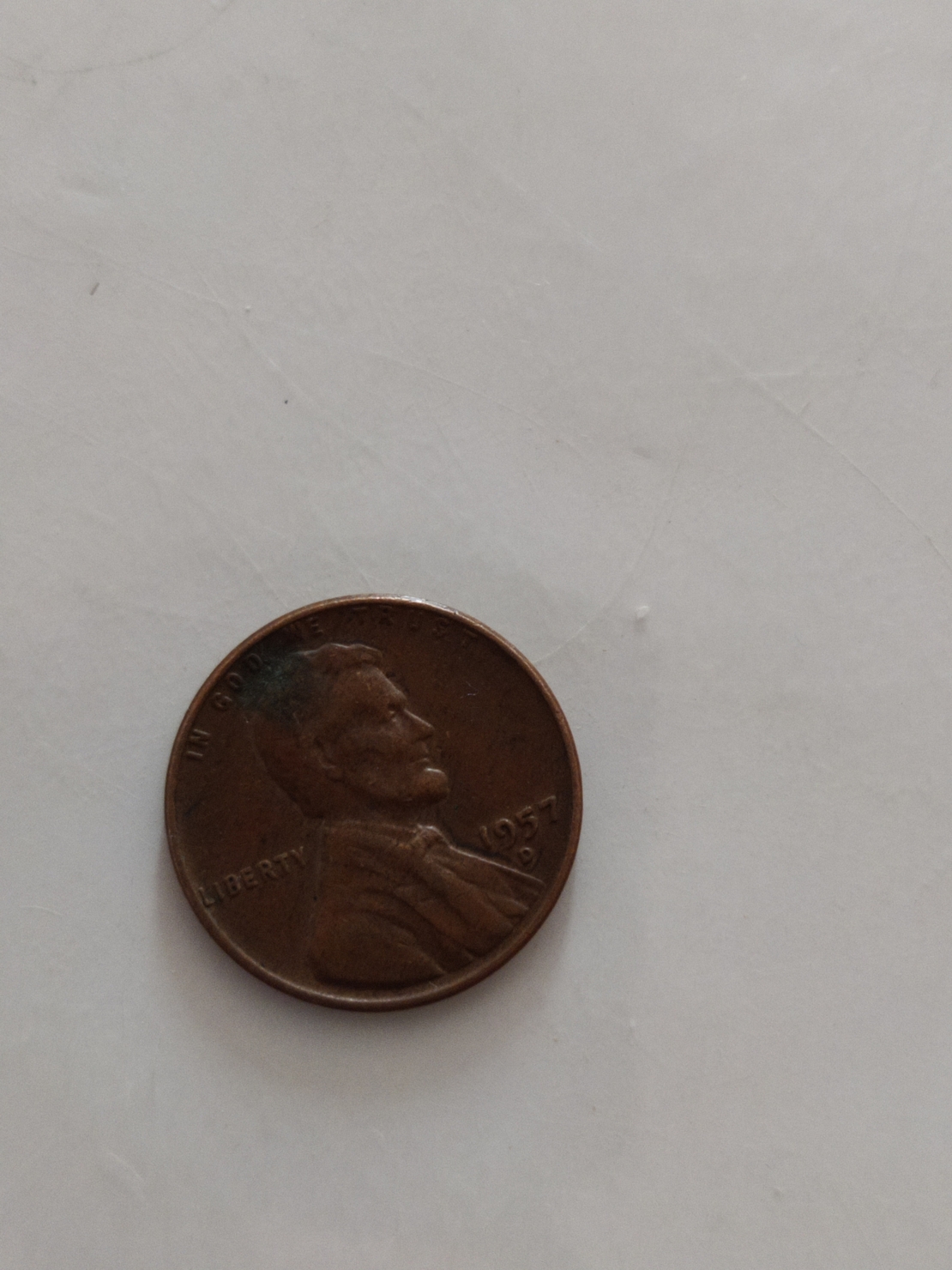 One cent, 1957