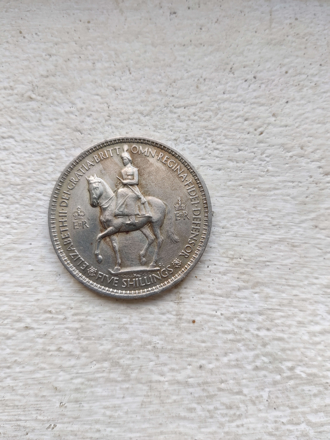 Five shillings, 1953, England