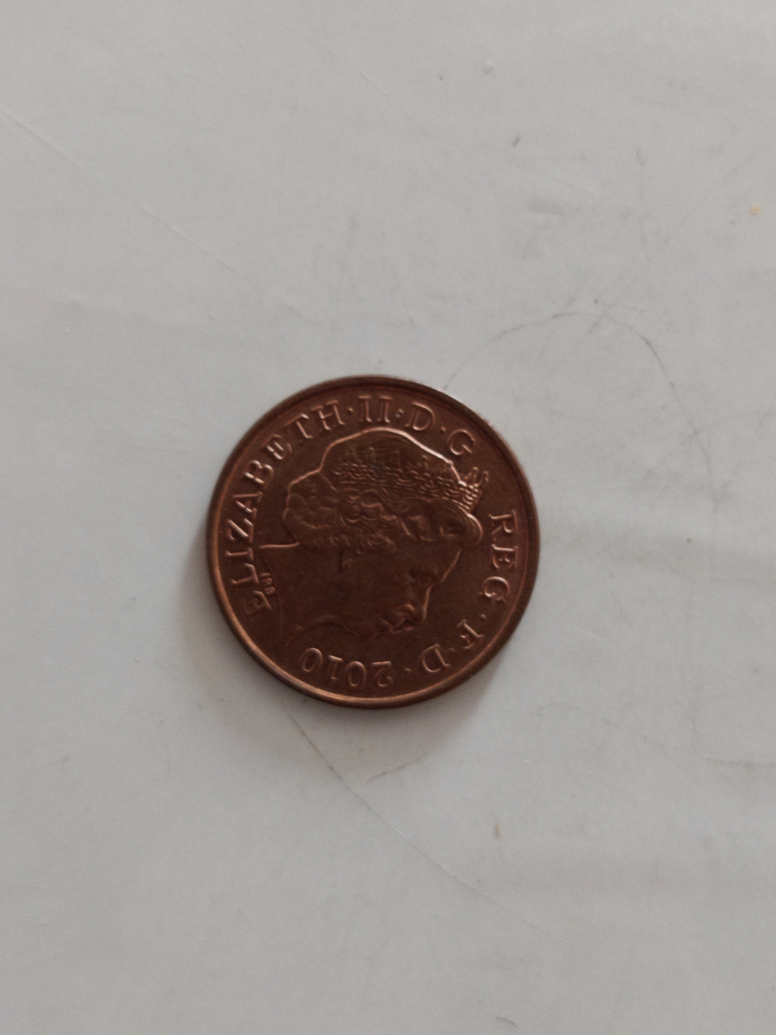 One penny, 2010