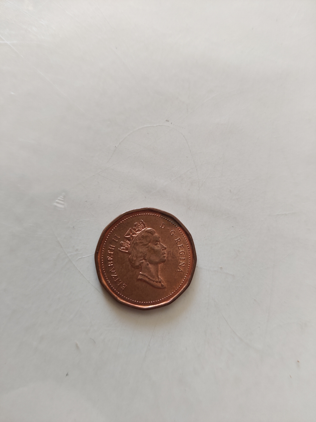 One cent, Canada 1991