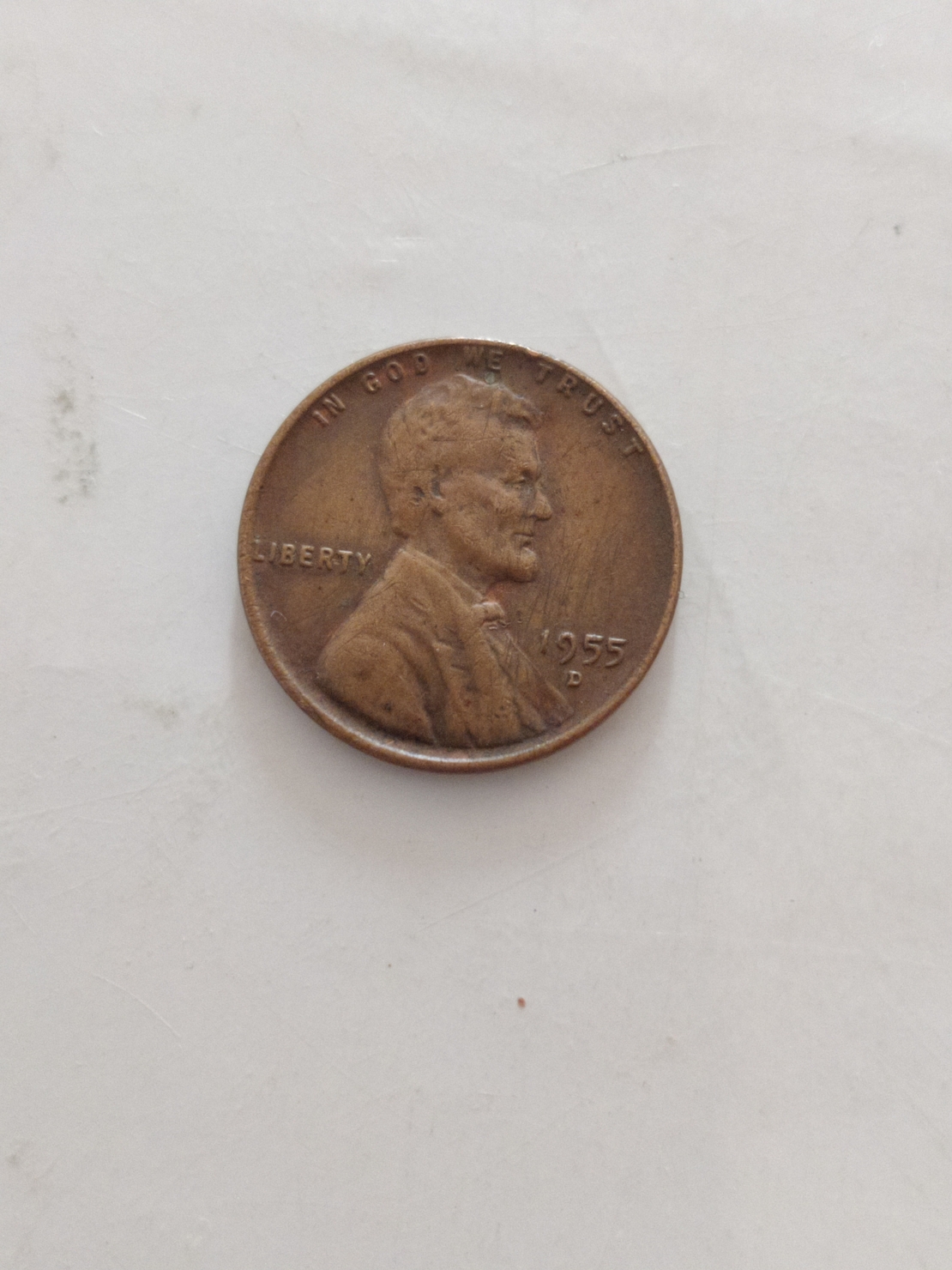 One cent, 1955