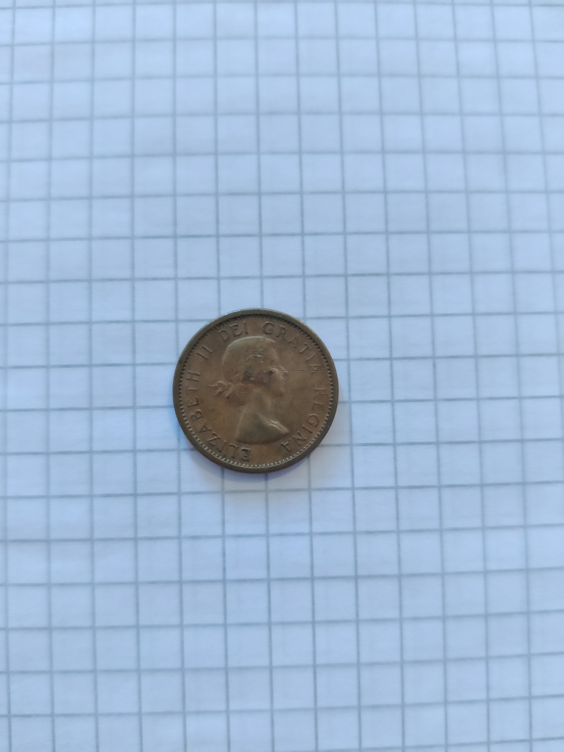 One cent, Canada, 1964